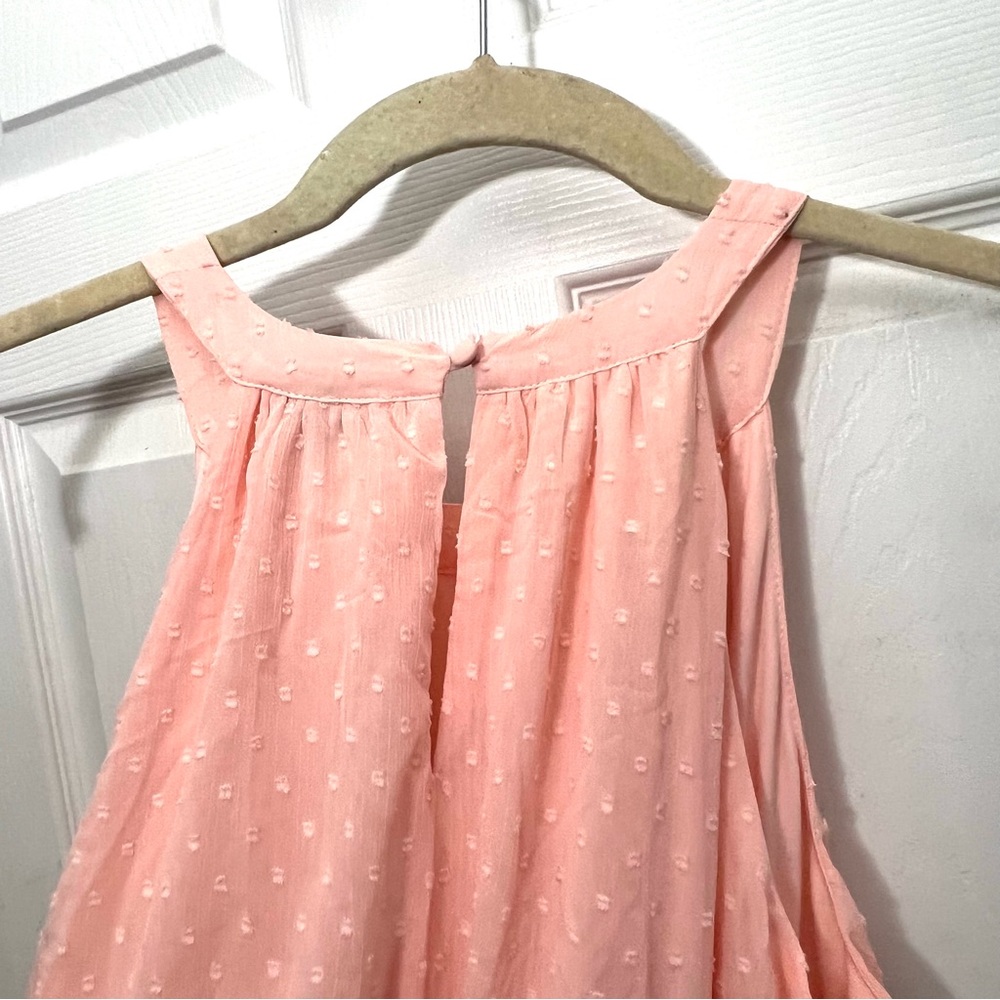 Torrid Pink Clip Dot Tiered Dress Maxi Size 1X(14-16) New - Picture 9 of 12